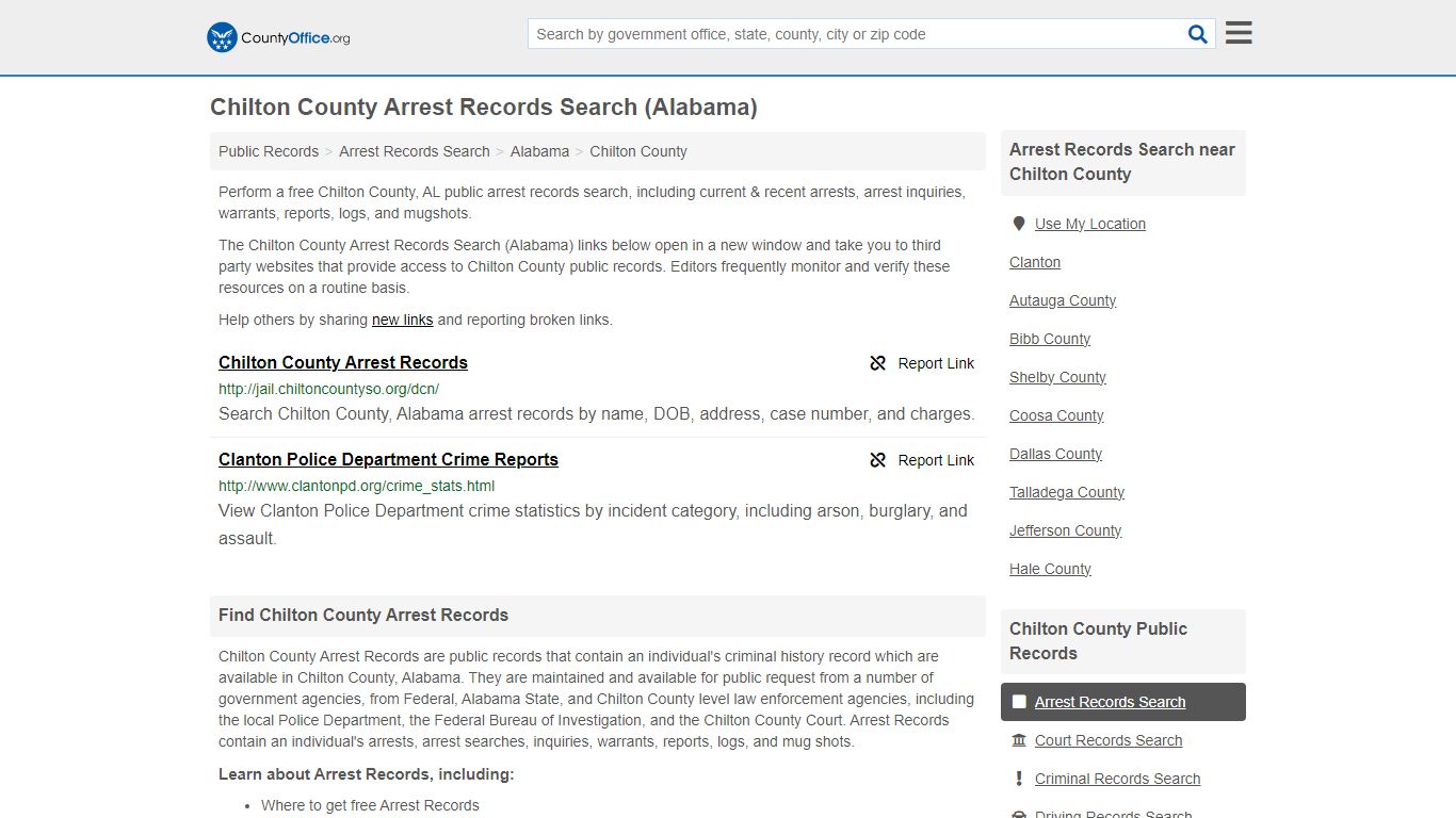 Arrest Records Search - Chilton County, AL (Arrests & Mugshots)
